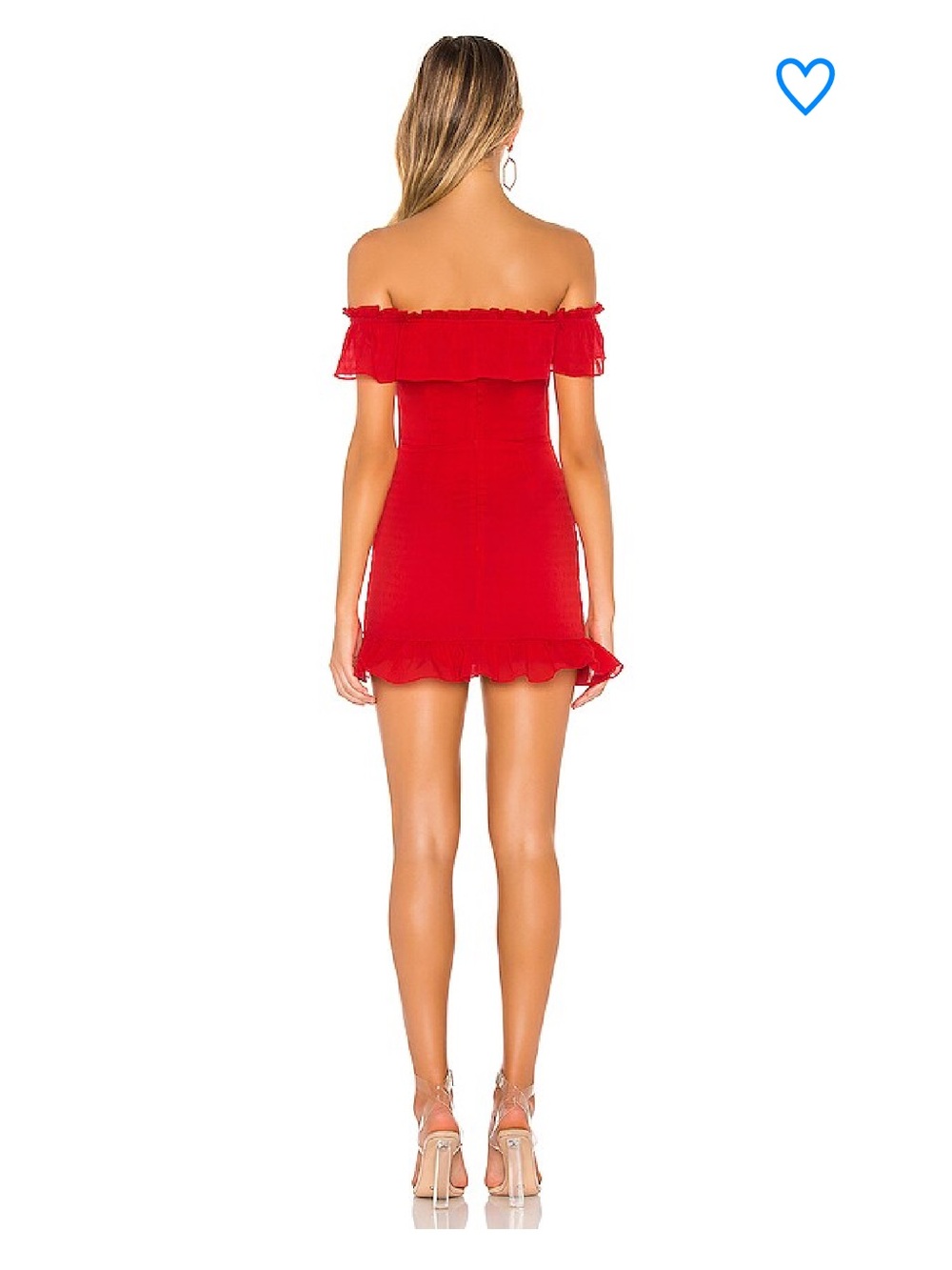 Superdown Jennifer Ruffle Mini Dress Red - Picture 2 of 9
